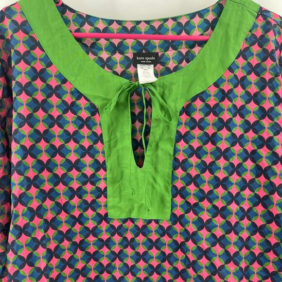 KATE SPADE Tunic Coverup Size Extra Small Pink Cloud Beach Swim Travel Vaca NWT - Picture 7 of 12